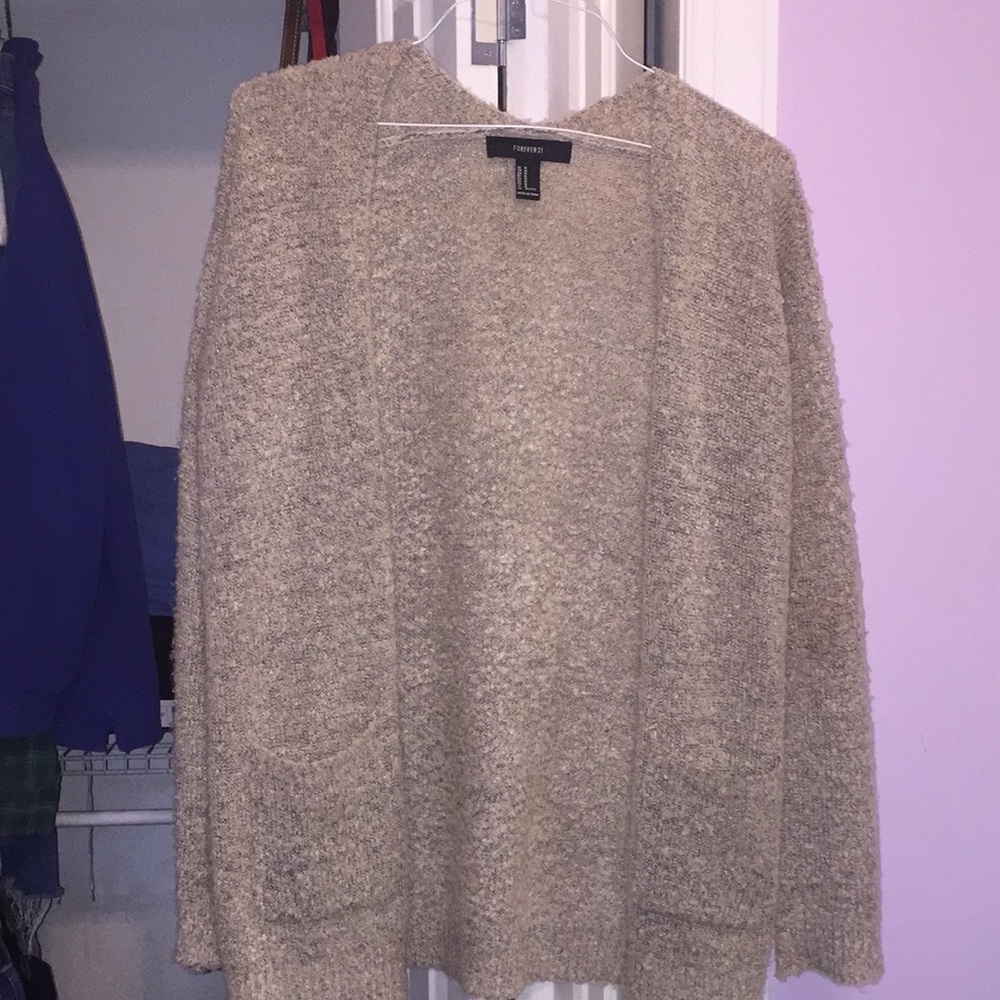 F21 oatmeal Layering cardigan